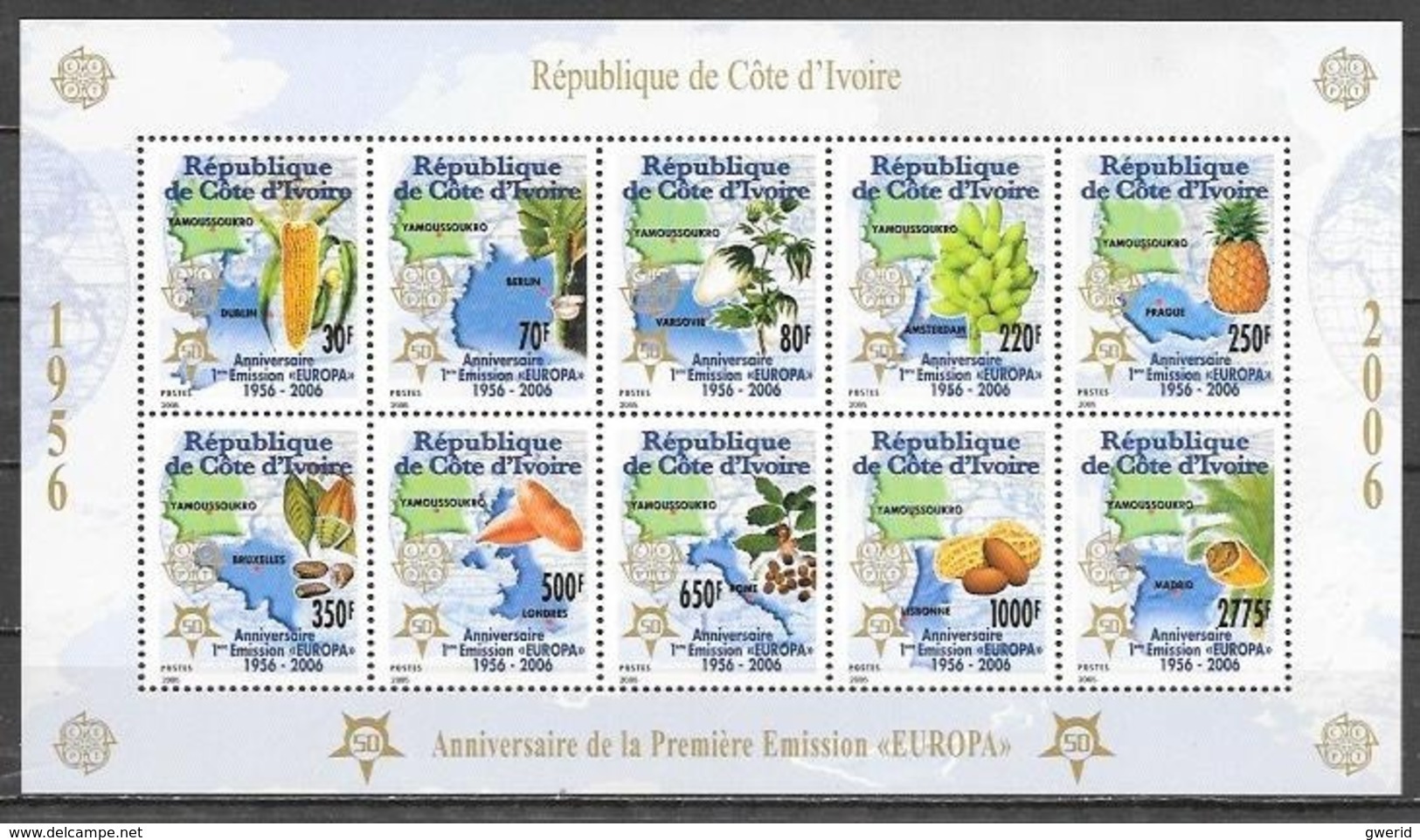 Côte D'Ivoire Europa 1956 - 2006 YVERT NEUF ** Europa 1956-2006 - Ivory Coast (1960-...)