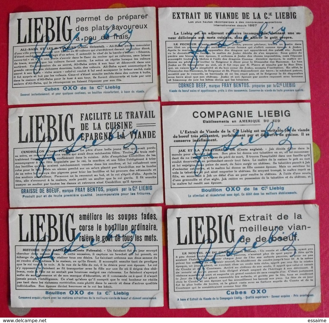 6 Chromo Liebig : Contes Populaires. 1926. S 1178. Chromos. - Liebig