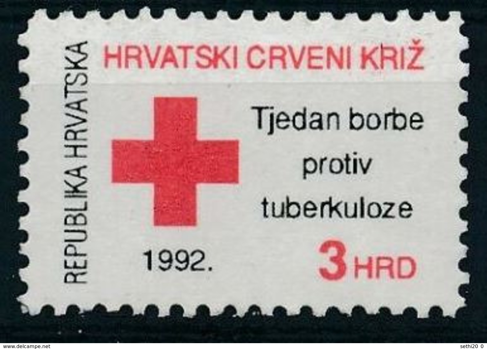 Croatie 1992 Red Cross Croix Rouge  MNH - Nobelpreisträger