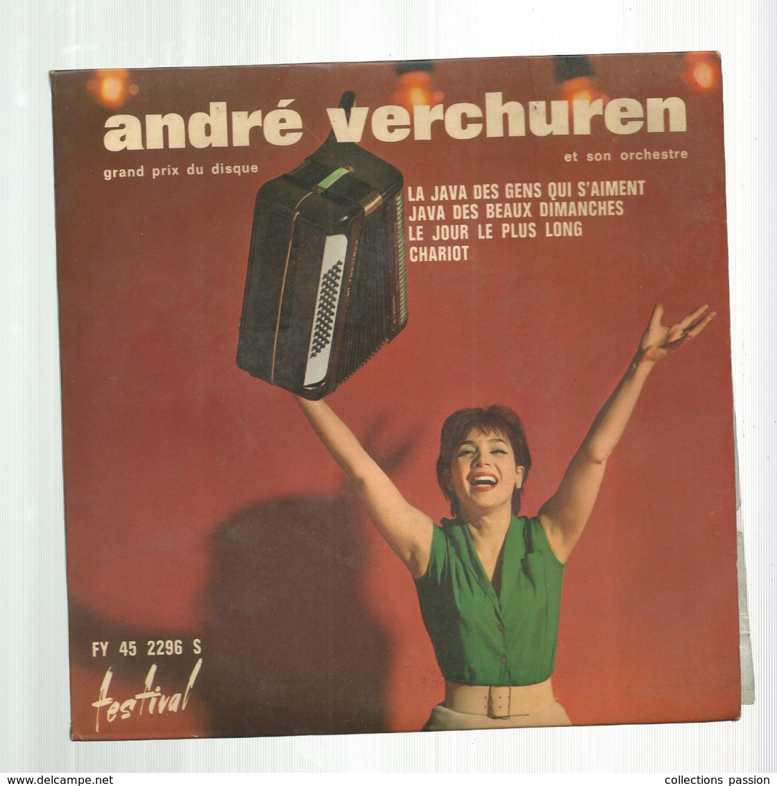 JC , 45 T ,vinyl , ANDRE VERCHUREN ET SON ORCHESTRE , 2 Scans,  Frais Fr 3.50 E - Autres & Non Classés