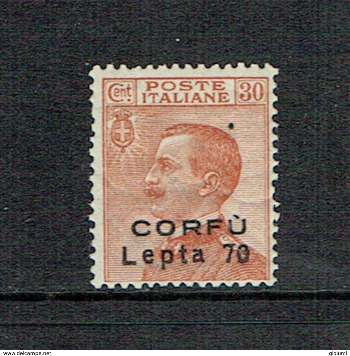 ITALY Corfù 1923 70 Lepta On 30cent MH - Corfu