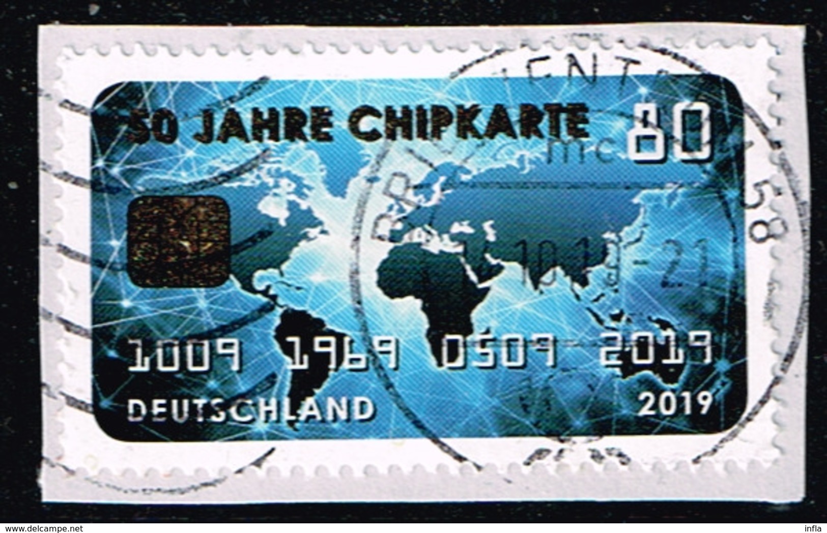 Bund 2019,Michel# 3494 O 50 Jahre Chipkarte - Used Stamps