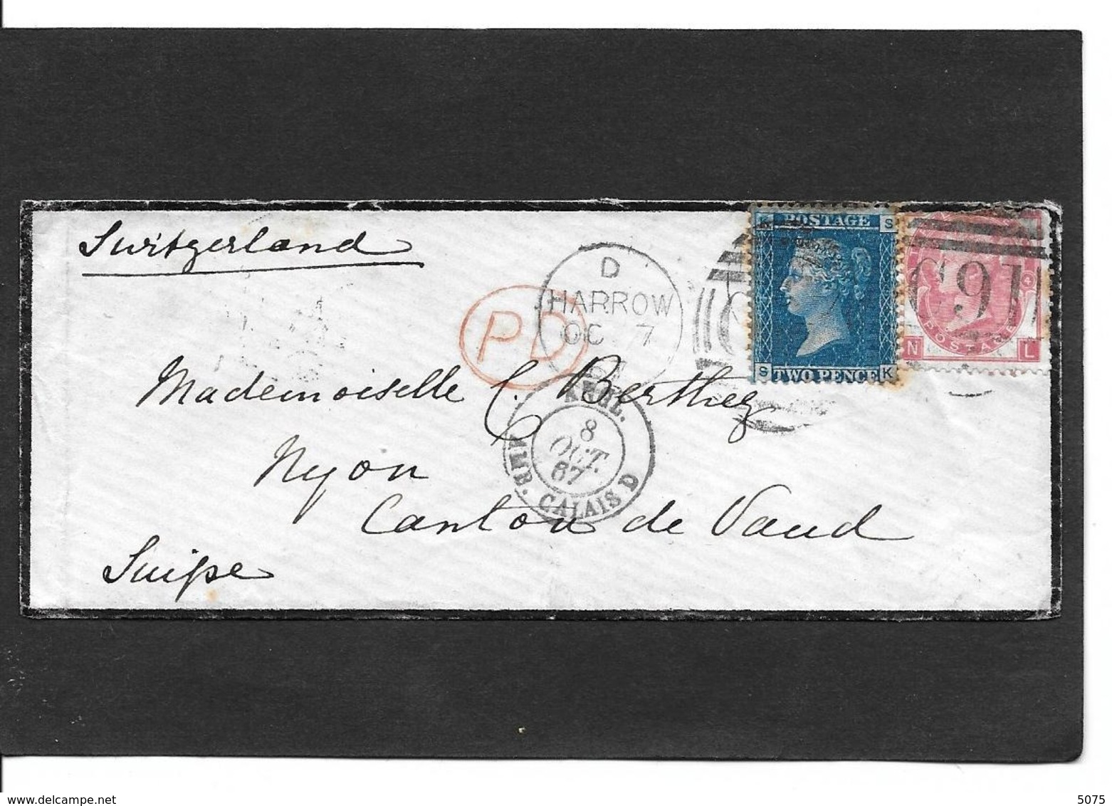 LONDON 7.10.1867  StG 45  Pl 9 - Lettres & Documents