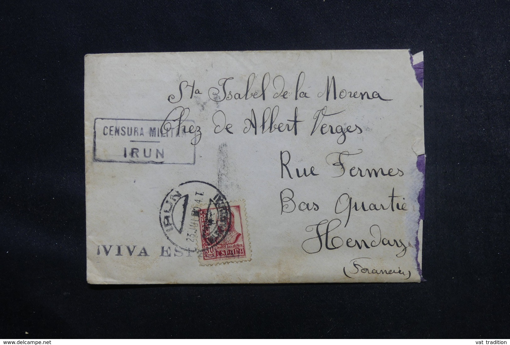 ESPAGNE - Cachet De Censure De Irun Sur Enveloppe Pour La France En 1937 - L 46873 - Republikanische Zensur