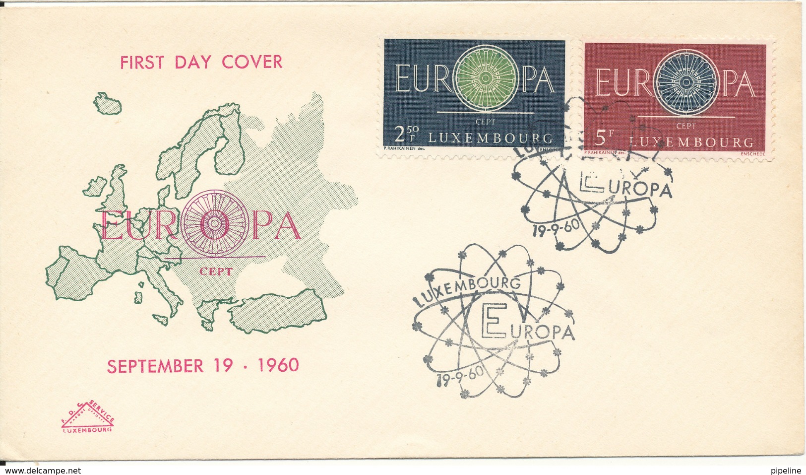 Luxembourg FDC 19-9-1960 EUROPA CEPT Complete Set Of 2 With Cachet - 1960