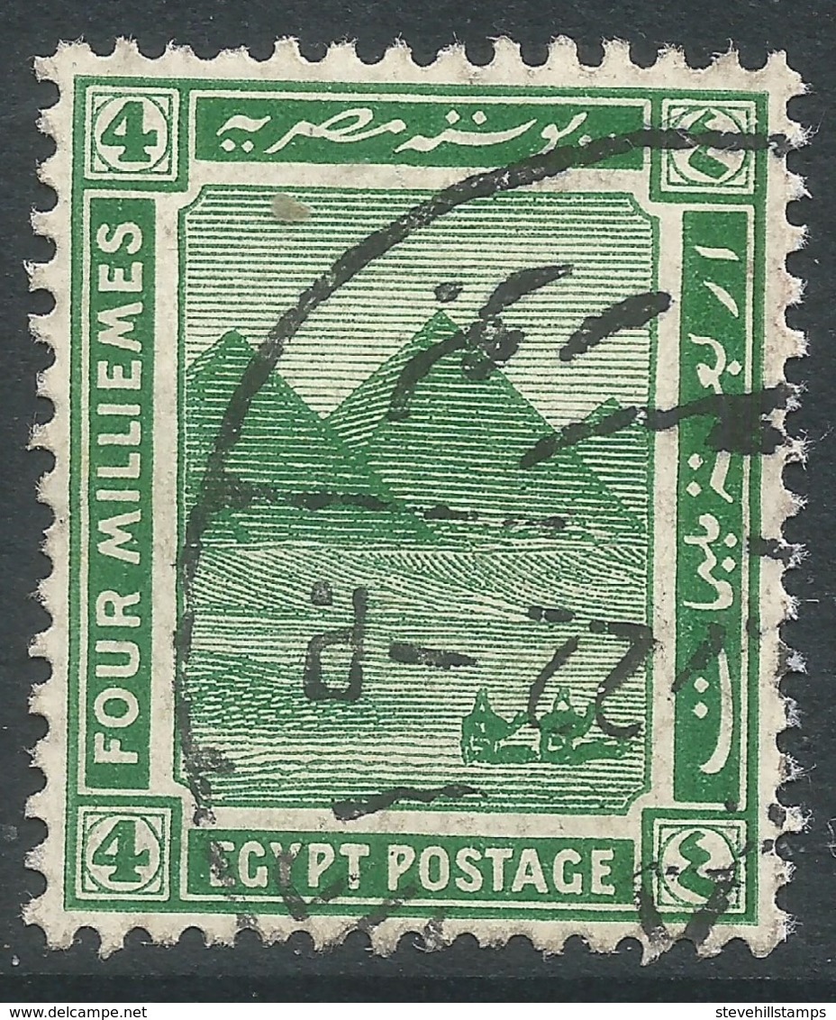 Egypt. 1921-22 Definitives. 4m Used. Multiple Star And Crescent W/M. SG 88 - 1915-1921 British Protectorate