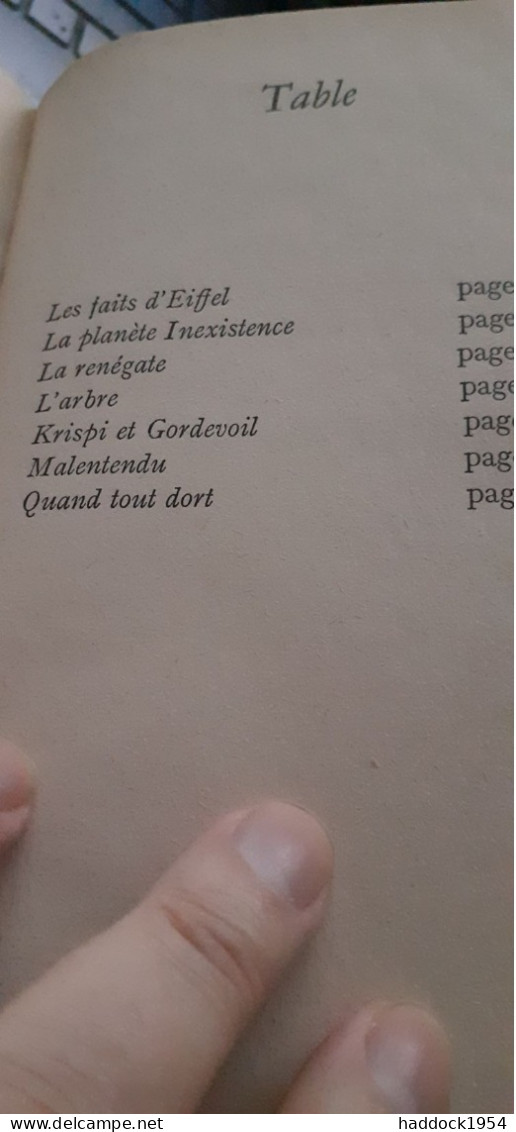 Les Faits D'eiffel MARIANNE ANDRAU éditions Denoël 1960 - Présence Du Futur