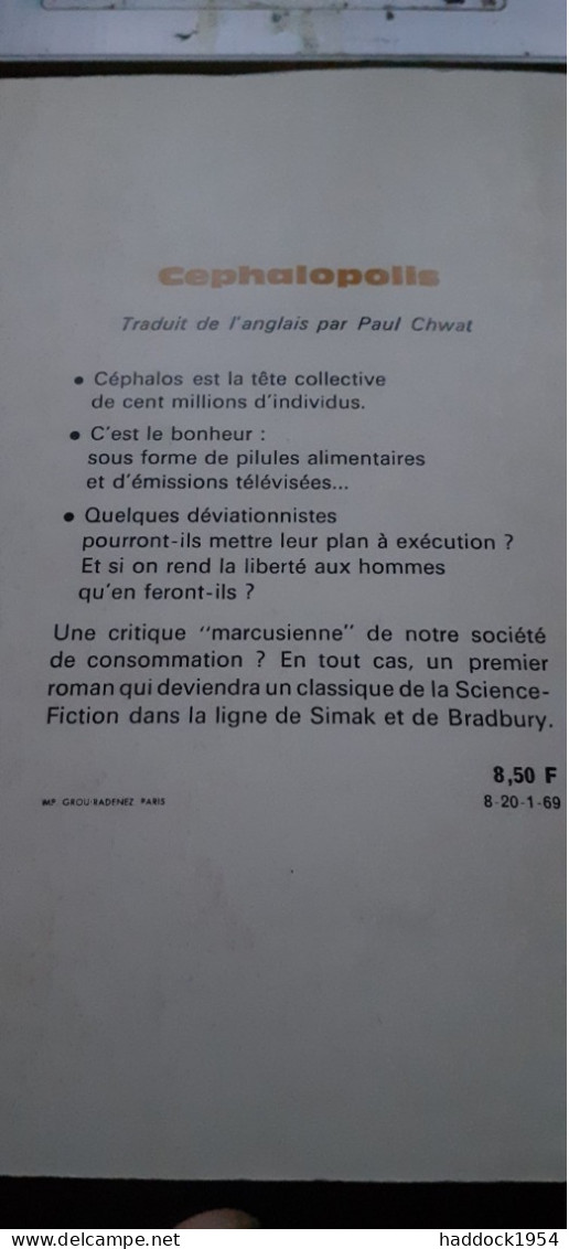 Cephalopolis GONNER JONES éditions Denoël 1966 - Présence Du Futur