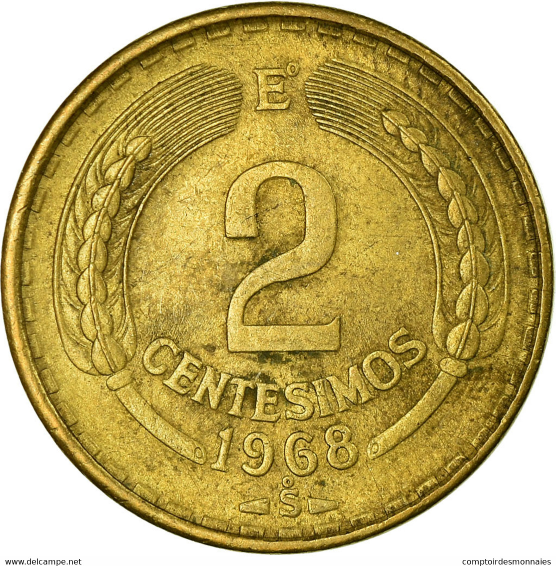 Monnaie, Chile, 2 Centesimos, 1968, Santiago, TTB, Aluminum-Bronze, KM:193 - Chili