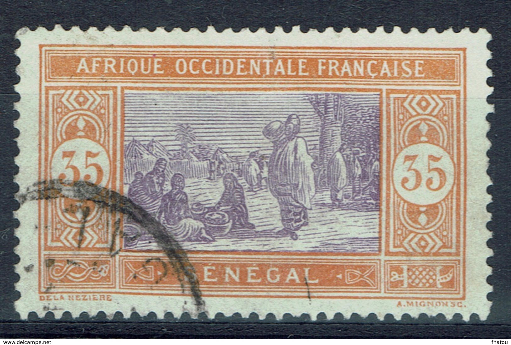 Senegal (French Colony), 35c., African Market, 1914, VFU - Used Stamps
