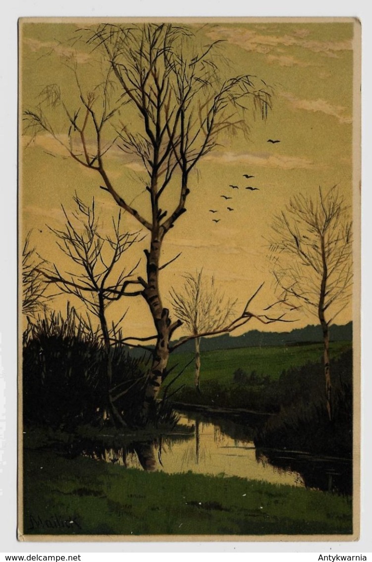 Alfred Mailick  Swamp Birds About 1903y . LYTOGRAPHIE D118 - Mailick, Alfred