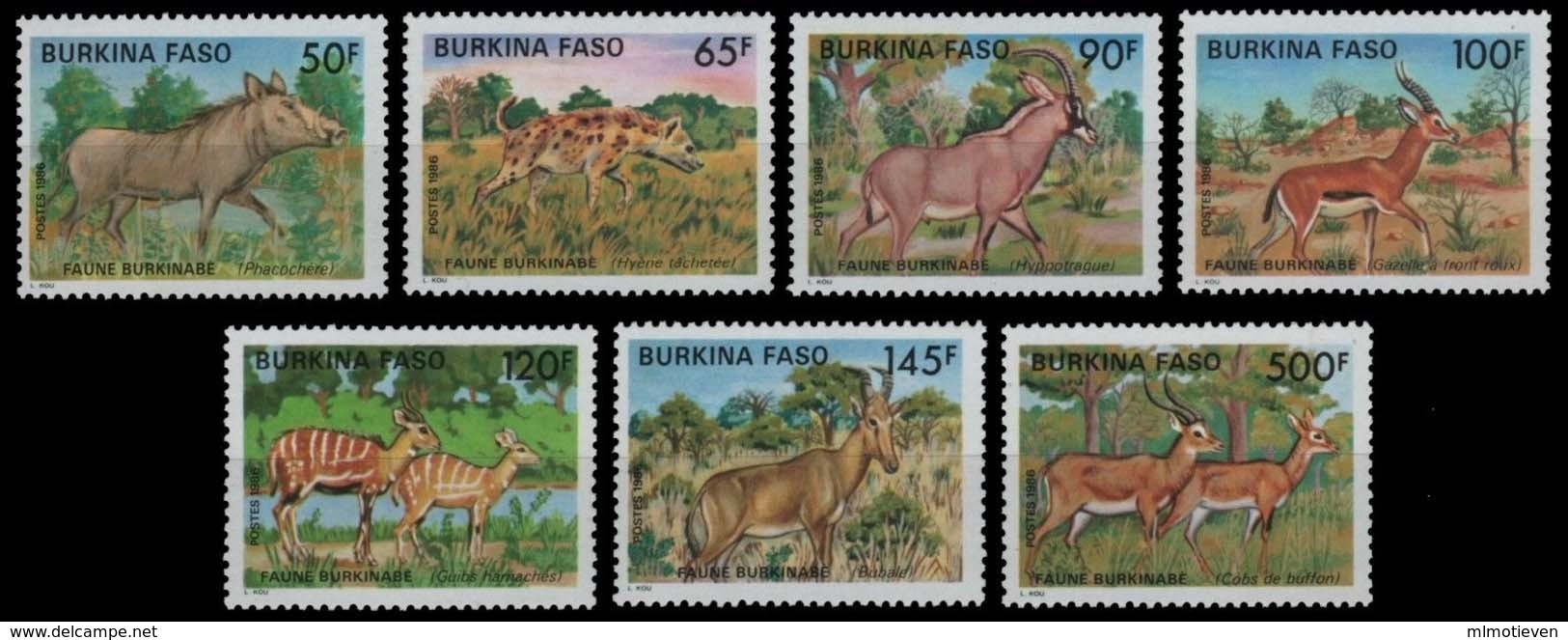 MDA-BK26-602 MINT ¤ BURKINA FASO 1986 7w In Serie ¤ WILD ANIMALS - Game