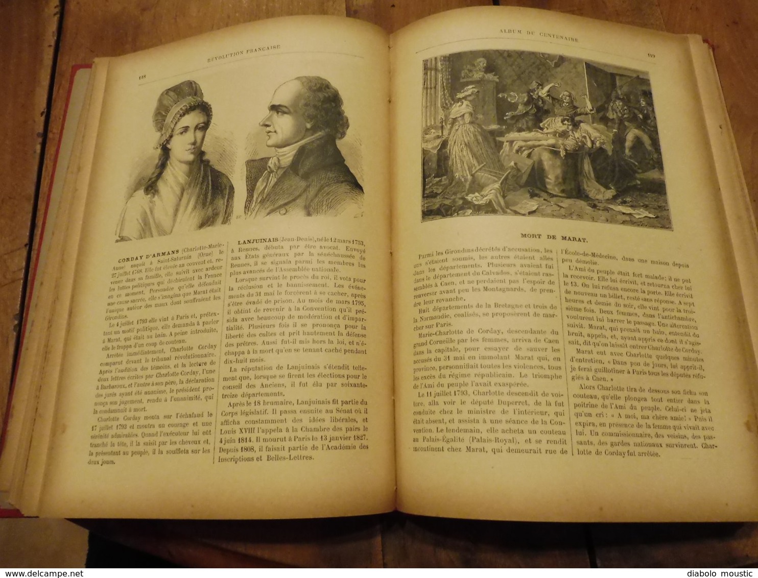 1892  RÉVOLUTION FRANÇAISE (Album du Centenaire): Les Grands Hommes et les Grands Faits - 436 gravures sur bois,