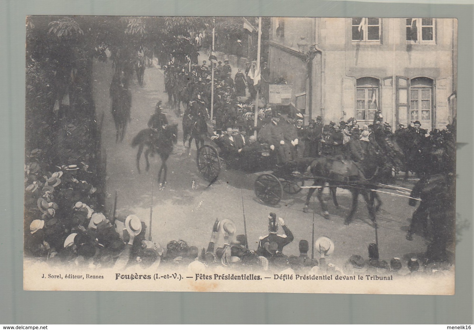 CPA - 35 -  Fougères - Fêtes Présidentielles - Défilé Présidentiel Devant Le Tribunal - Fougeres