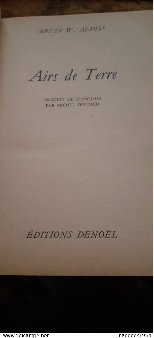 Airs De Terre BRIAN ALDISS éditions Denoël 1965 - Présence Du Futur