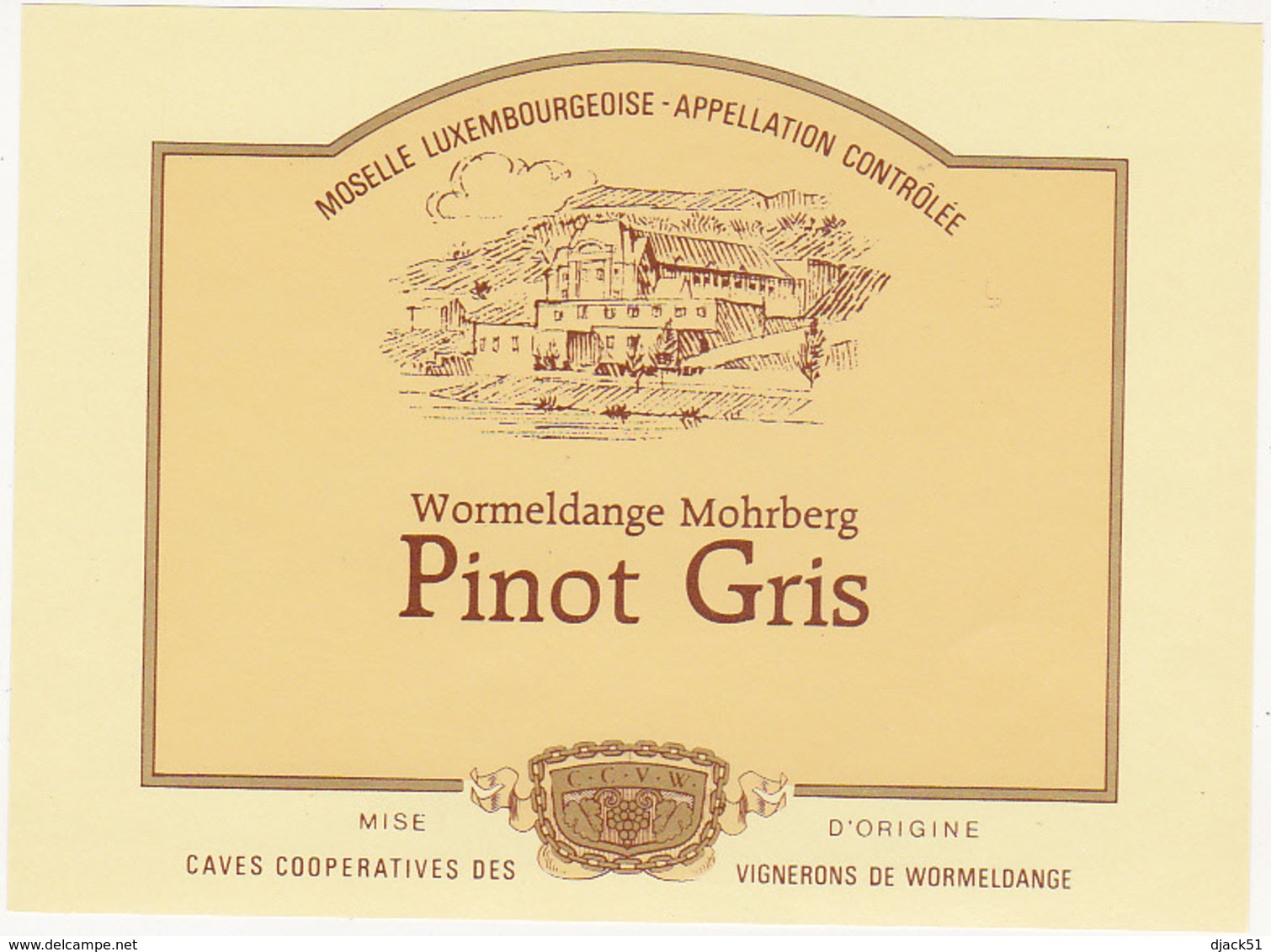 Etiquette Vin - Pinot Gris - Moselle Luxembourgeoise - Wormeldange Mohrberg - Other & Unclassified