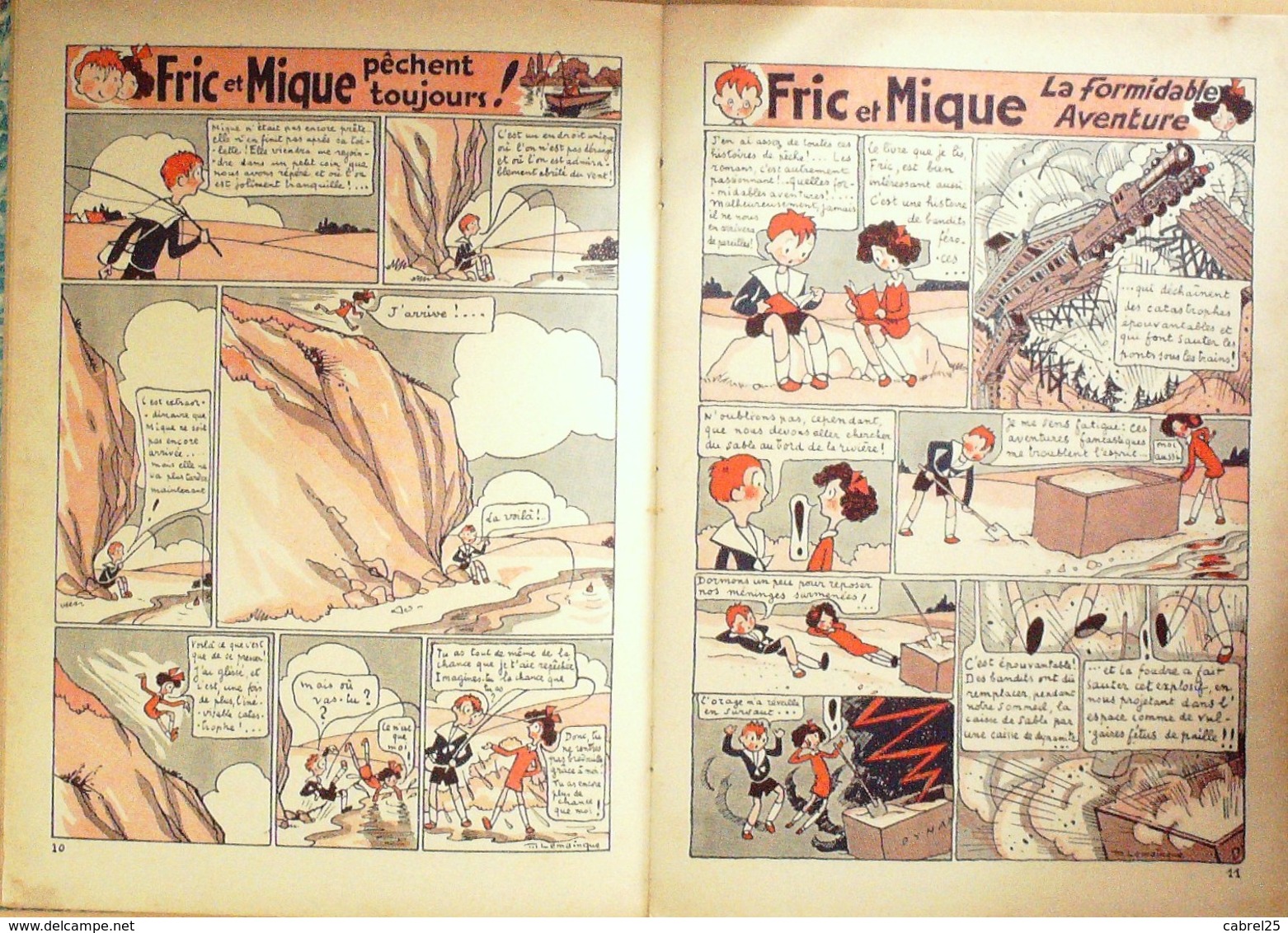 LA FORMIDABLE AVENTURE de FRIC et MIQUE-Illustrateur MAURICE LE MAINGUE-Editeur RENE TOURET-1932