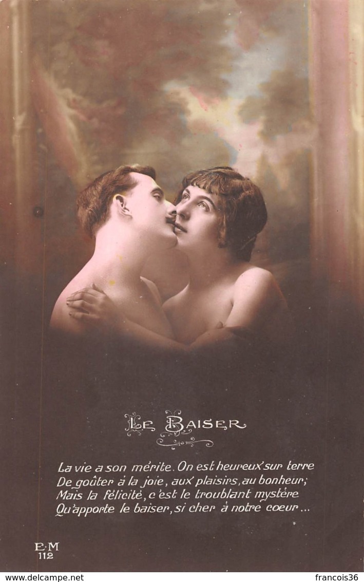 Lot sélection de 10 CPA sur le BAISER - Couple amoureux - Amour passion tendresse romantisme - french kiss