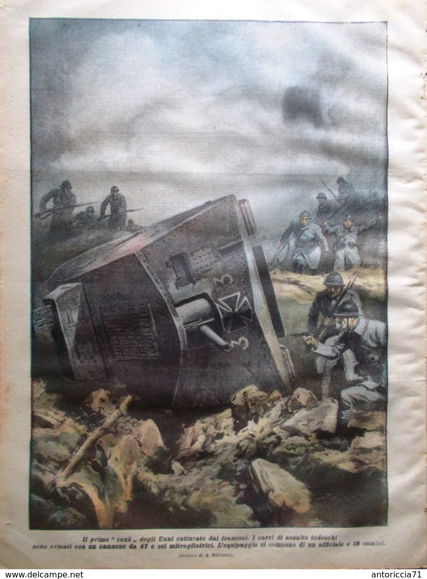 La Domenica Del Corriere 2 Giugno 1918 WW1 Principe Galles Resnati Ponte Legno - Guerra 1914-18