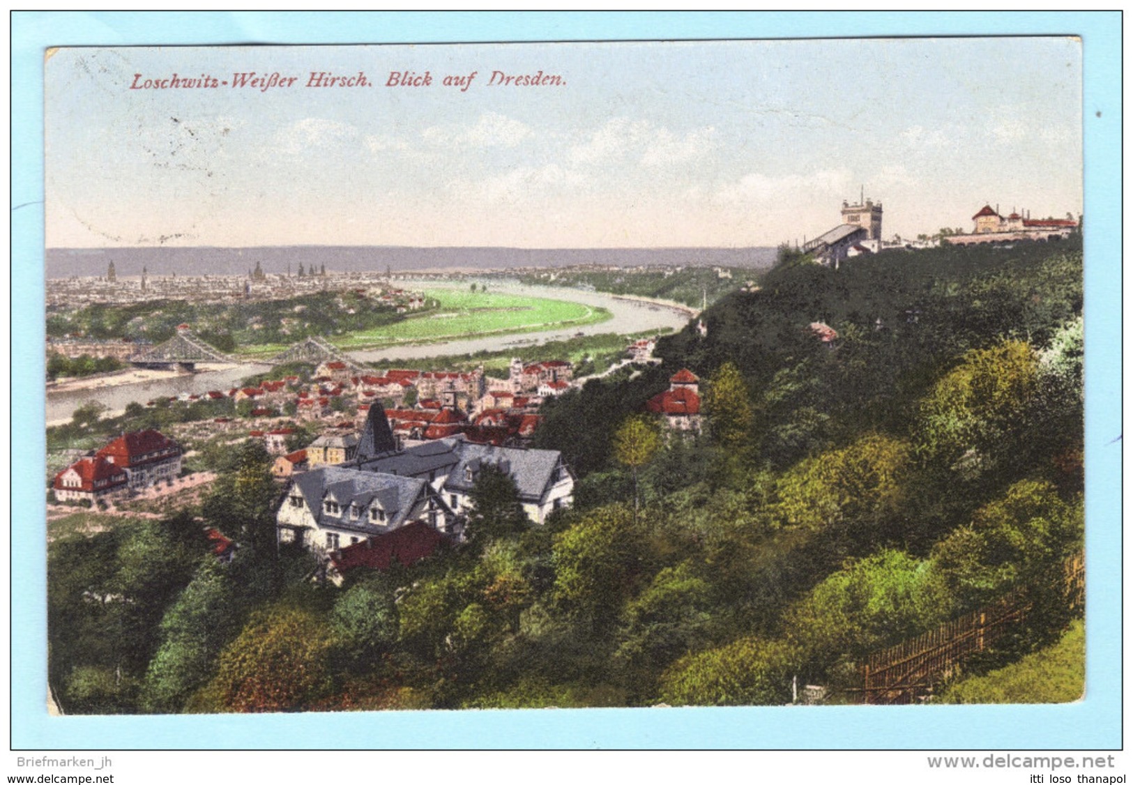 DEUTSCHES REICH Postkarte Postcard AK - Dresden Loschwitz - Pirna Nach Hermsdorf (Mittweida) (2 Scan)(70970) - Briefe U. Dokumente