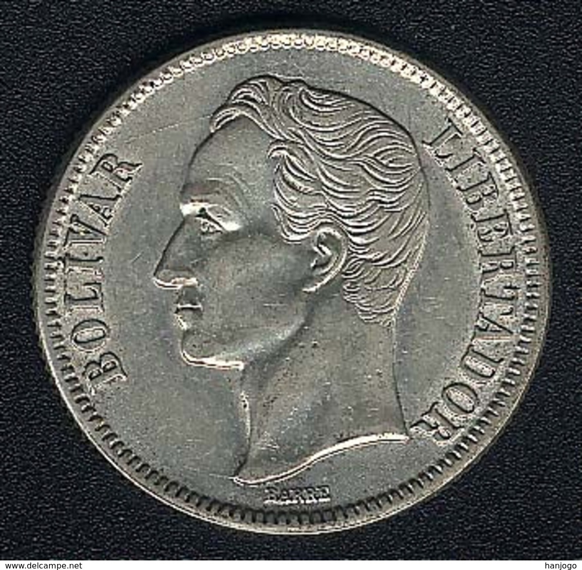 Venezuela, 2 Bolivares 1945, Silber - Venezuela