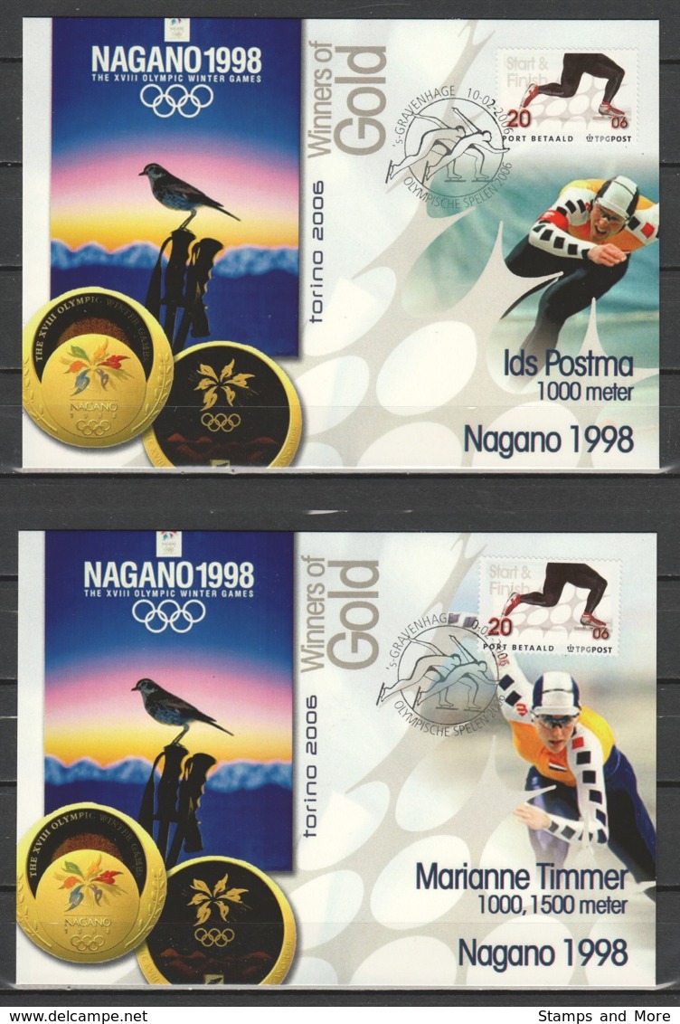 Netherlands 2006 Winter Olympics Ice Skating limited edition set of stamps and cards