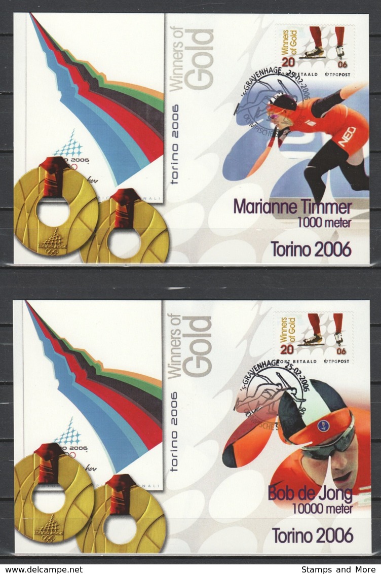 Netherlands 2006 Winter Olympics Ice Skating limited edition set of stamps and cards