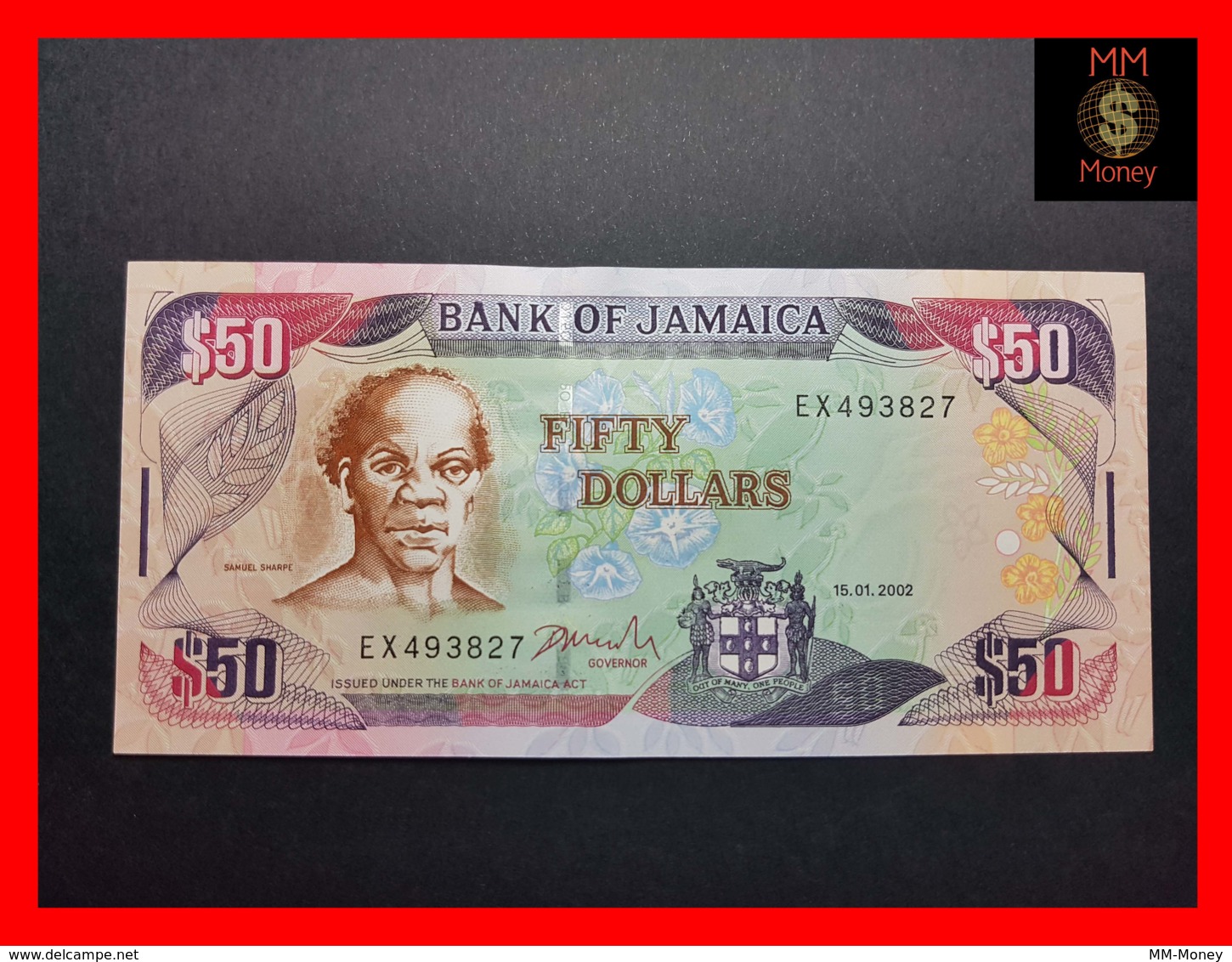 JAMAICA 50 $  15.1.2002  P. 79 C  Wmk  "bird"  UNC - Giamaica