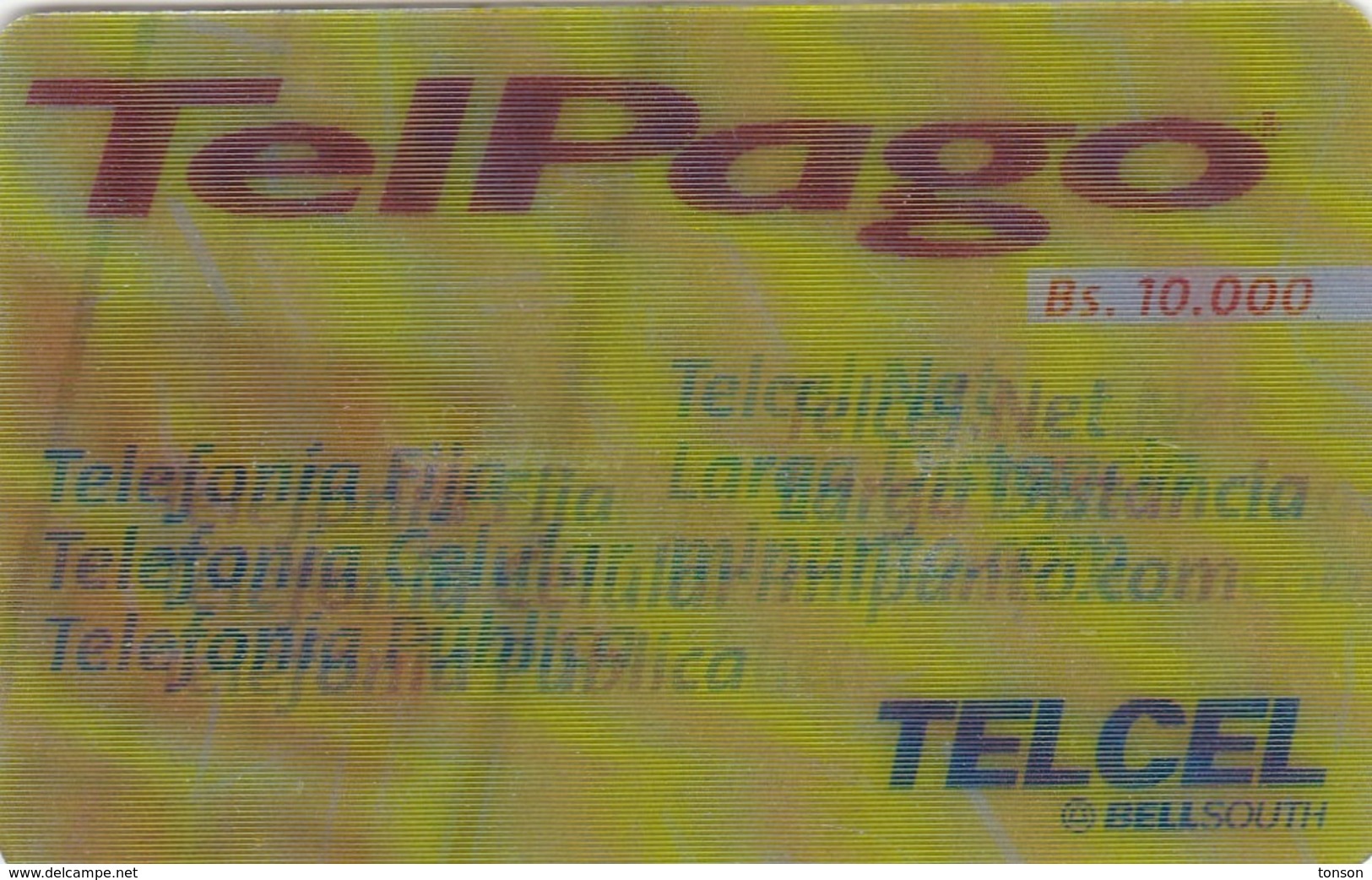 Venezuela, TELCEL-031, Servicios Telpalgo (3D), (Tridimensional), 2 Scans. - Venezuela