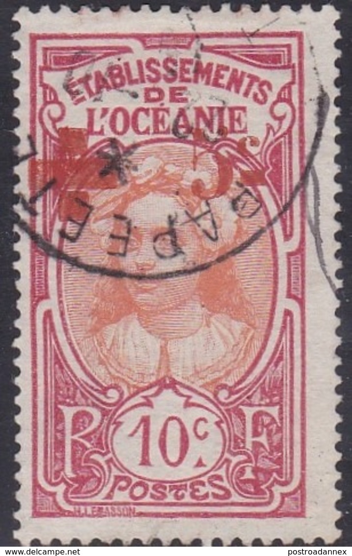 French Oceania, Scott #26, Used, Tahitian Girl, Issued 1913 - Usados