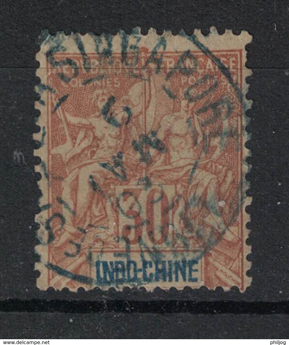 Indochine - Indo-China - Yvert 11 Oblitération Paquebot En BLEU - Scott#15 - Usados