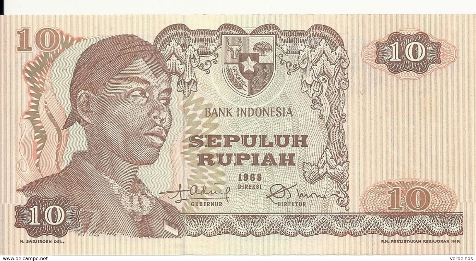 INDONESIE 10 RUPIAH 1968 UNC P 105 - Indonesia