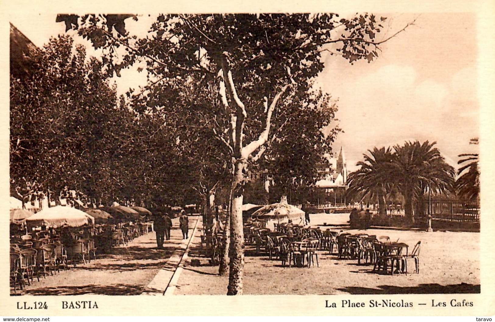 CORSE - BASTIA - LES TERRASSES DES CAFES DE LA PLACE SAINT-NICOLAS - Bastia