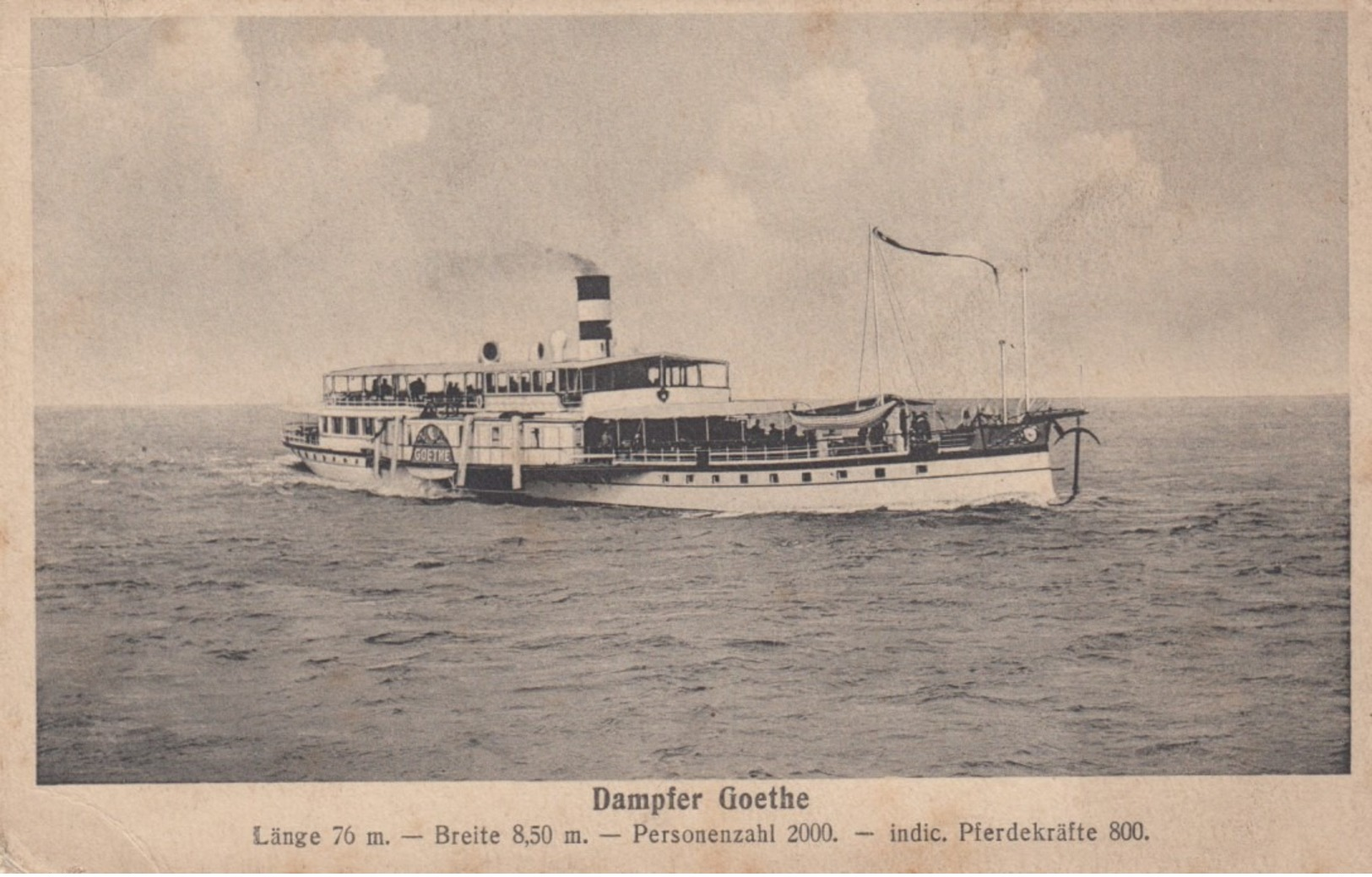 Dampfer Goethe , 00-10s ; Koln-Dusseldorfer Rheindampfschiffahrt - Steamers