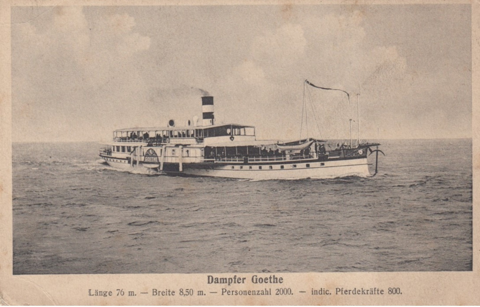 Dampfer Goethe , 00-10s ; Koln-Dusseldorfer Rheindampfschiffahrt - Piroscafi