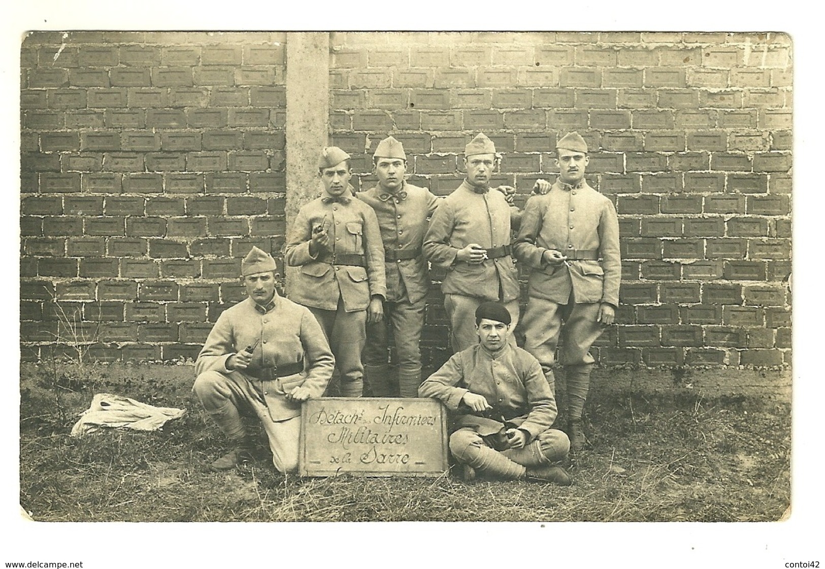 57 SARREBOURG CARTE PHOTO DETACHEMENT INFIRMIERS MILITAIRES DE LA SARRE MILITARIA GUERRE MOSELLE - Sarrebourg