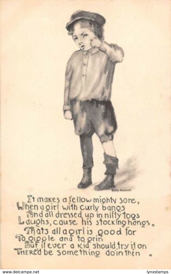 Boy Uniform "It Makes A Fellow Mighty Sore..." Bess Devine? 1912 - Sonstige & Ohne Zuordnung