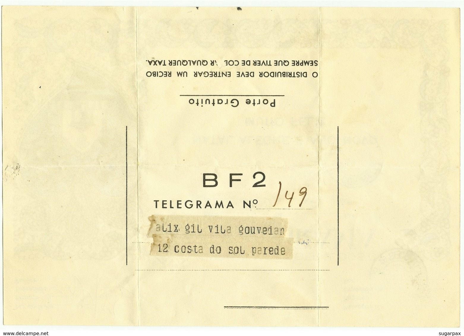 BF2 - 1959 - TELEGRAMA - Administração Geral Dos C.T.T. - NATAL ALEGRE E ANO NOVO MUITO FELIZ - Portugal - Briefe U. Dokumente