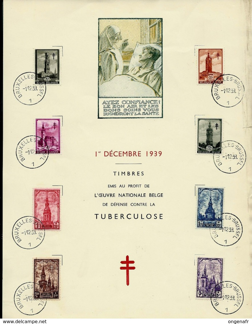 Format A4  Des N° 519/26  Beffrois   Obl. Bxl 01/12/39 - ....-1951