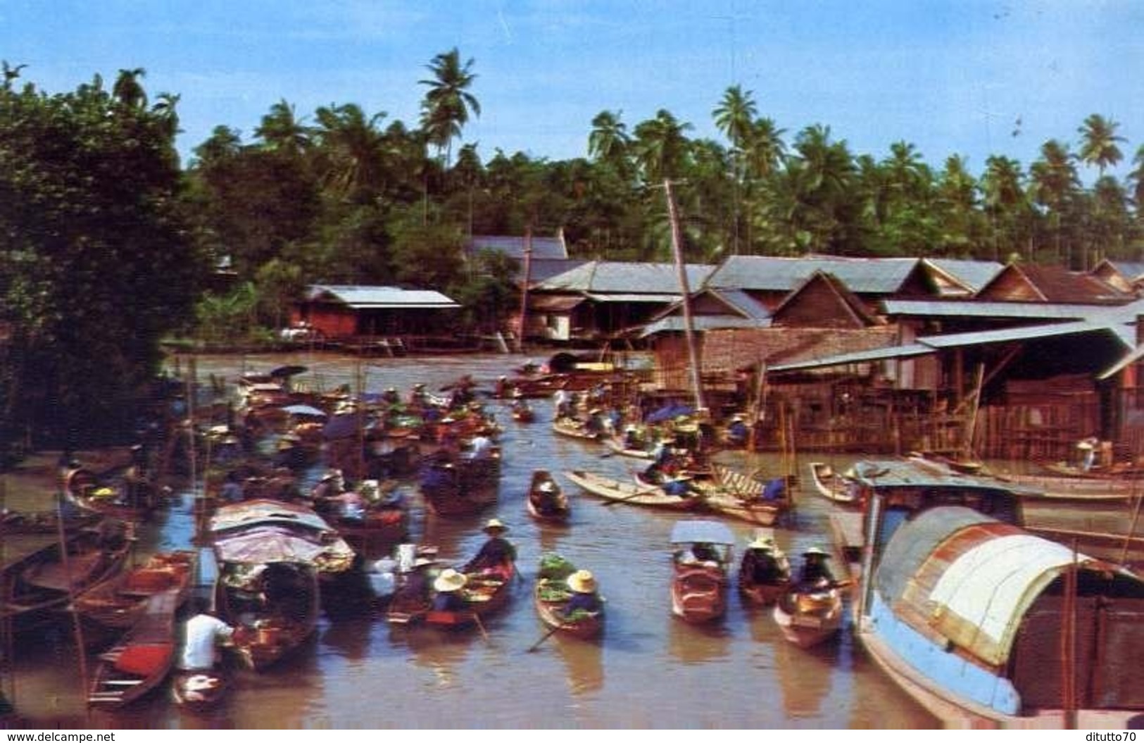 Floating Market - Only Can Be Seen In Thailand Tourists Like Very Much - Formato Piccolo Non Viaggiata – E 14 - Altri & Non Classificati