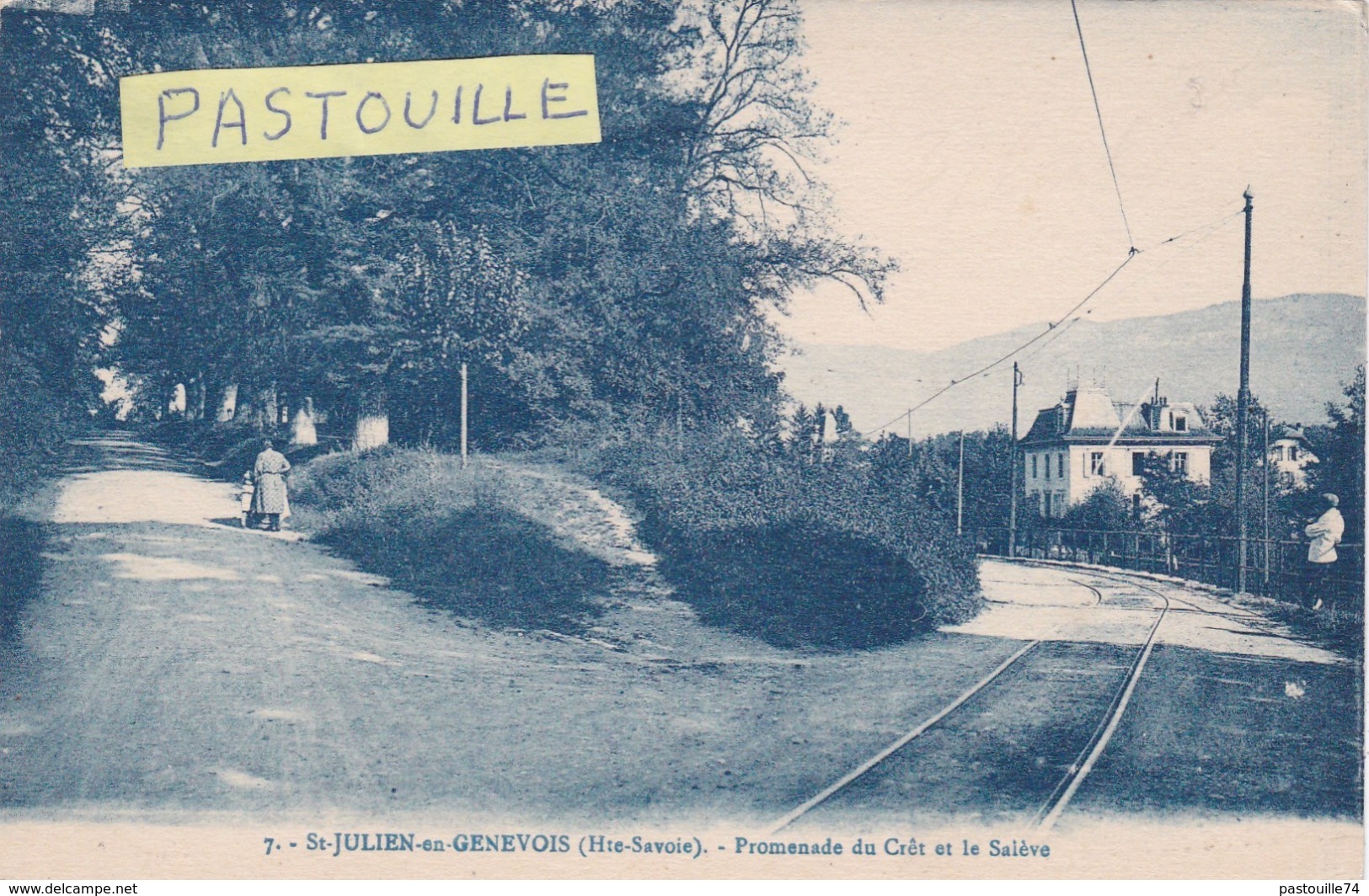 CPA :  14 X 9  -  7.  -  St-JULIEN-en-GENEVOIS  -  Promenade Du Crêt  Et Le Salève - Saint-Julien-en-Genevois