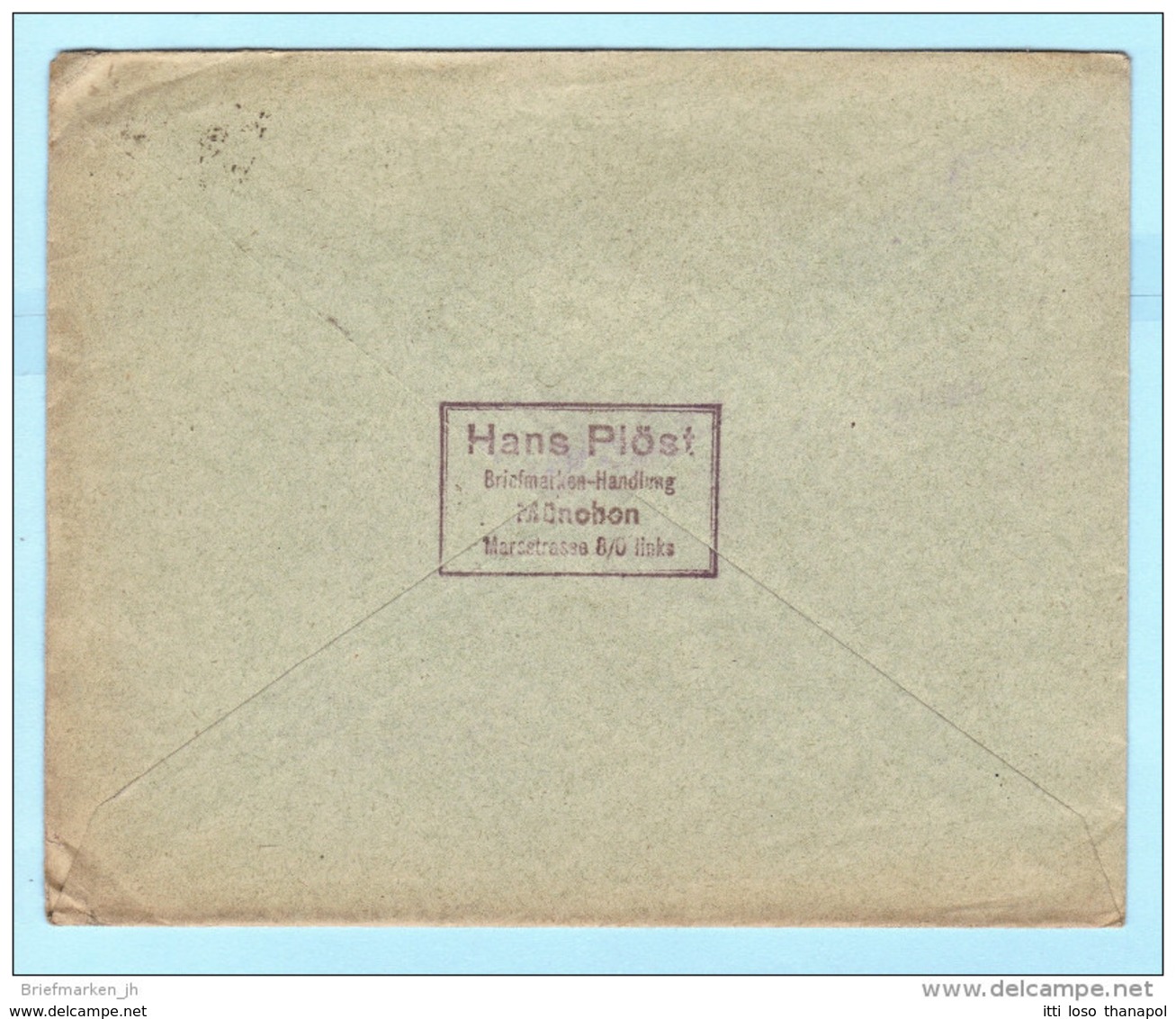 BAYERN - DEUTSCHES REICH Brief Cover - H. Plöst - Briefmarken - München - Dortmund ( 2 Scan)(32509) FFF - Sonstige & Ohne Zuordnung