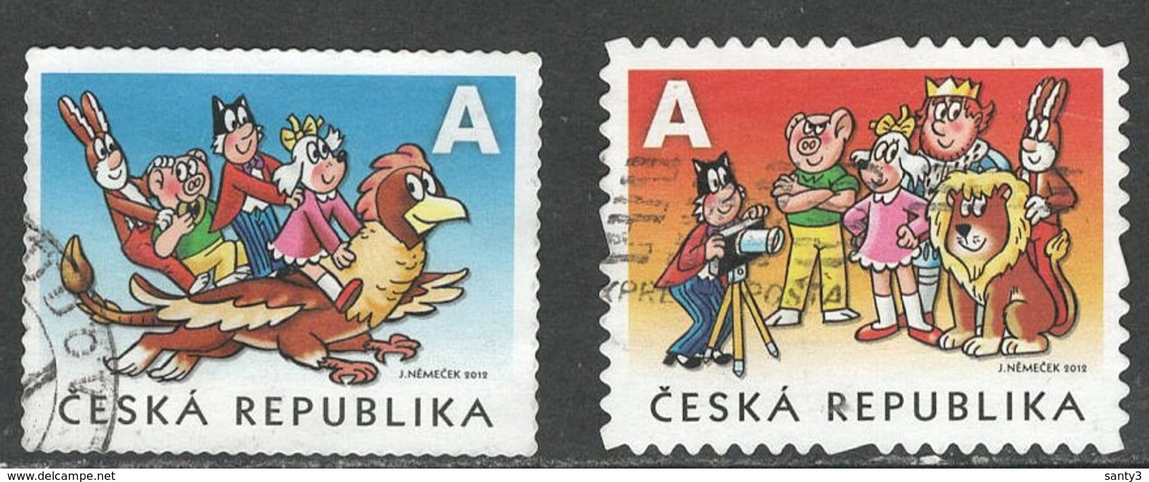Tsjechië, Yv  662-63 Jaar 2012, Reeks,  Gestempeld - Oblitérés