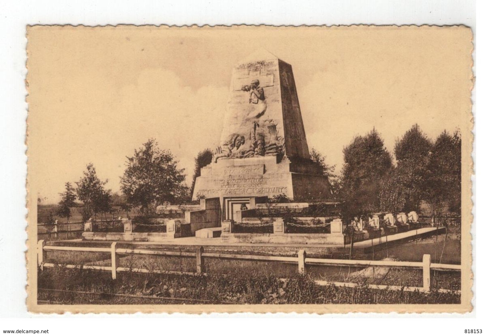 Steenstraat  Steenstraete Monument Aux Morts Du 418° Régiment D'infanterie Français Et Aux Première Victimes Des Gaz... - Langemark-Poelkapelle