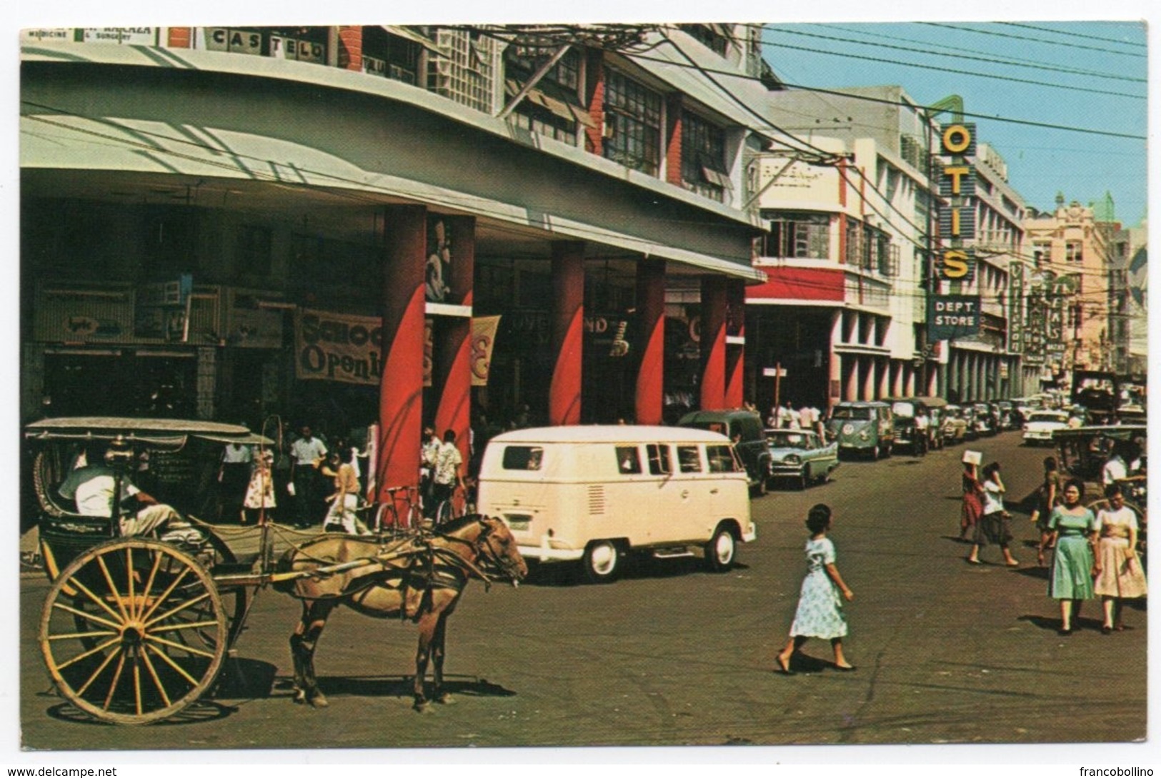 PHILIPPINES - CARRIEDO ST.IN QUIAPO,MANILA / VOLKSWAGEN VW TRANSPORTER-KOMBI / OLD CARS - Filippine