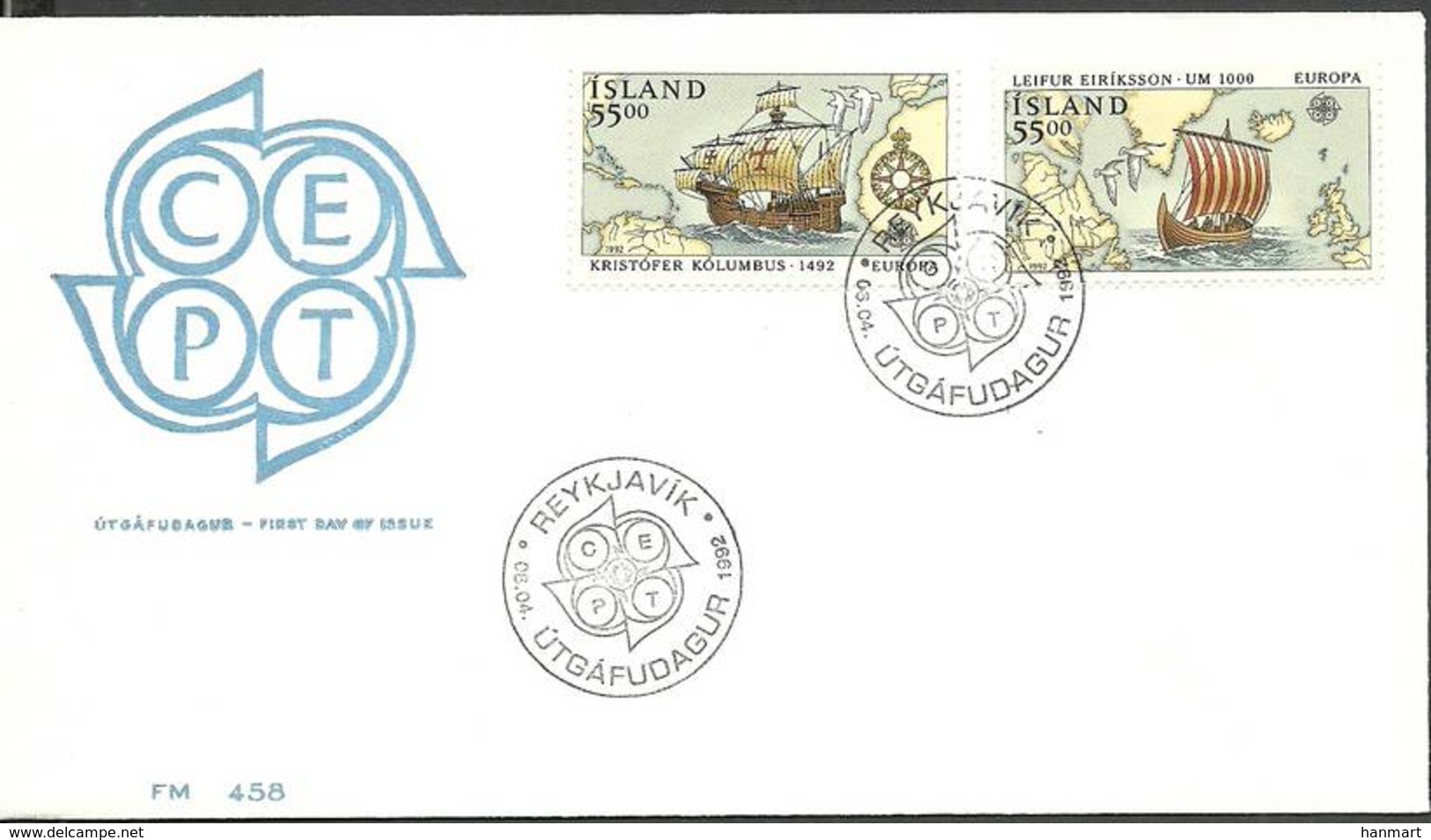 Iceland 1992 Mi 762-763 FDC ( FDC ZE3 ICL762-763b ) - Marine Web-footed Birds