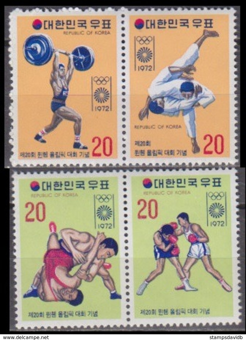 1972	Korea South	845-48Paar	1972 Olympic Games In  Munchen	13,00 € - Sommer 1972: München