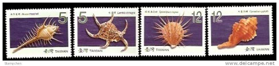 Taiwan 2008 Seashell Stamps (II) Shell Marine Life Fauna - Unused Stamps