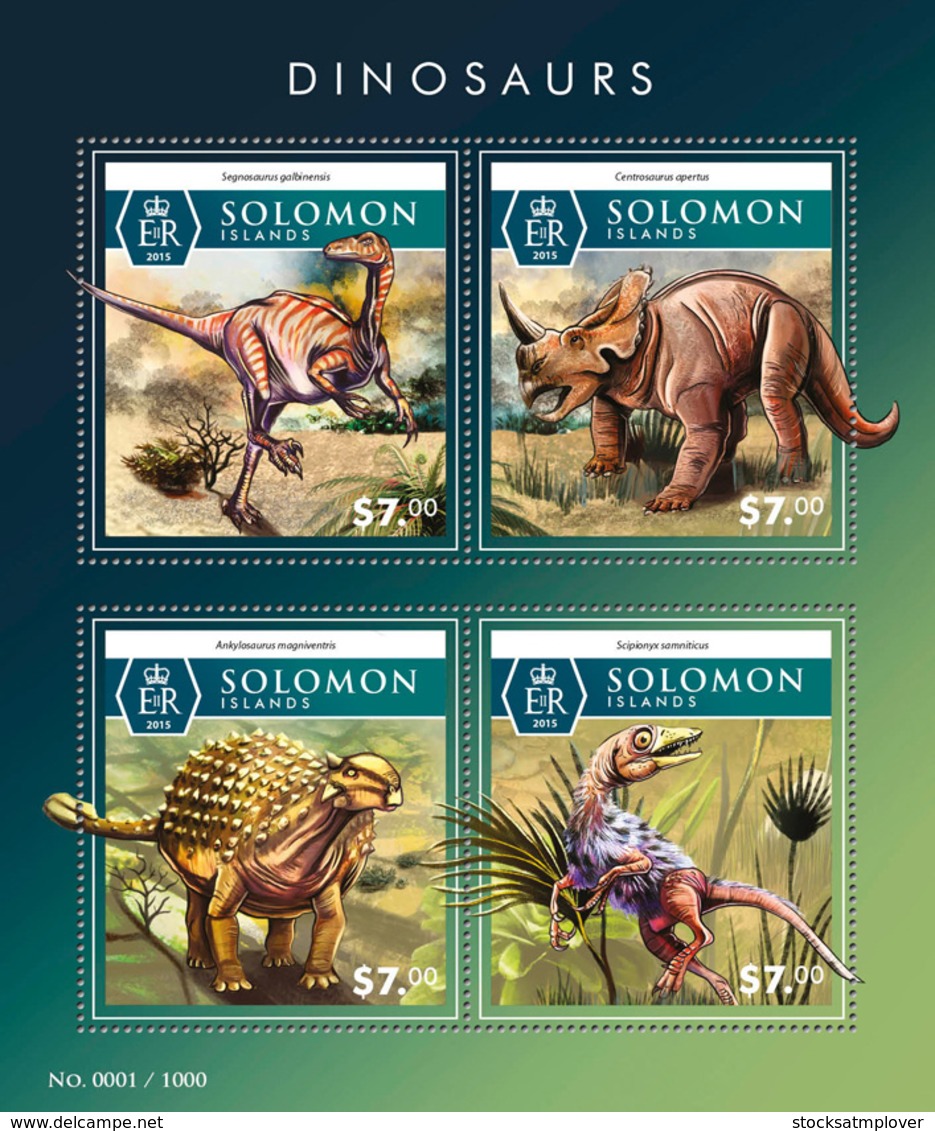 Solomon Islands  2015 Dinosaurs - Solomon Islands (1978-...)