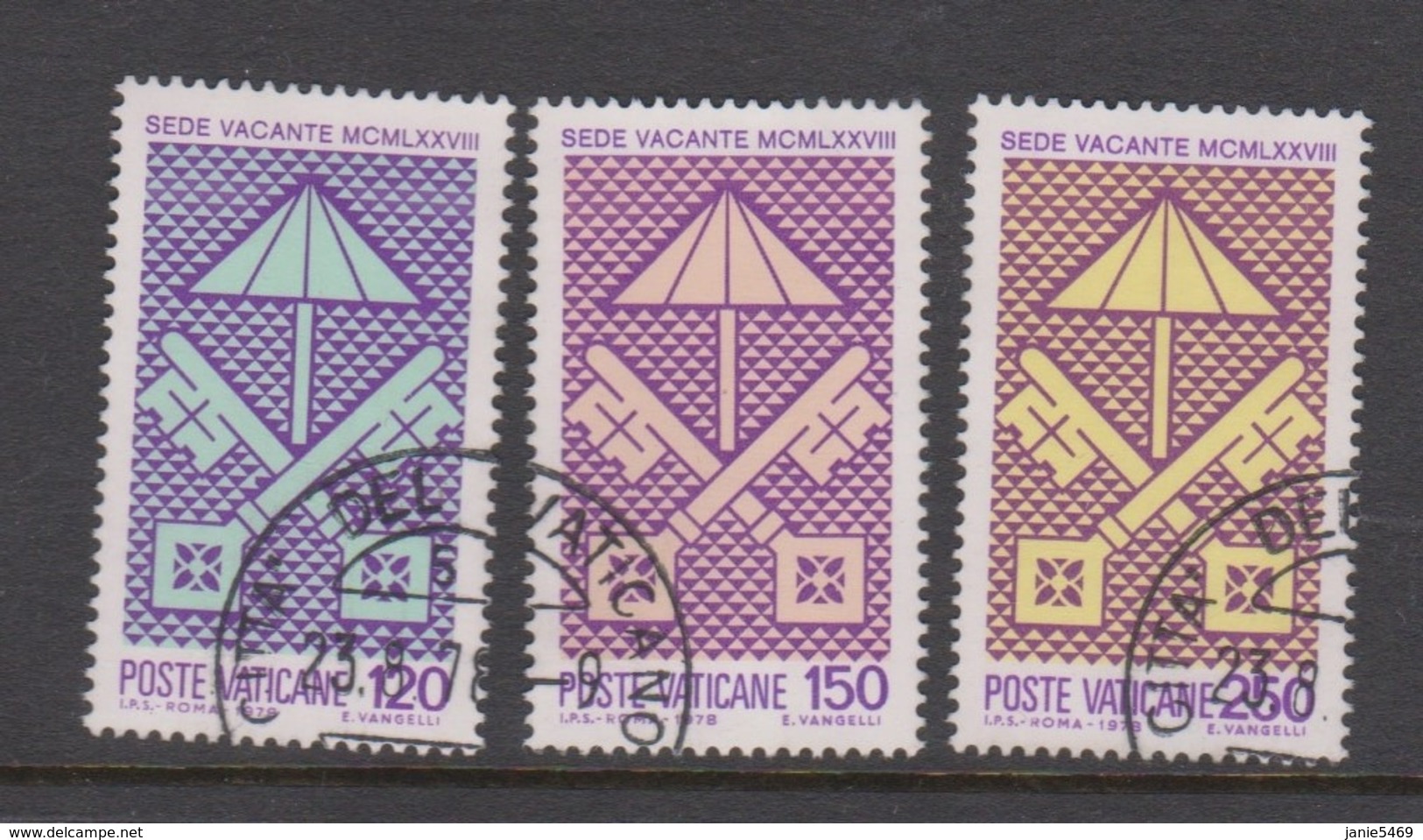 Vatican City S 651-653 1978 Interegnum.used - Used Stamps